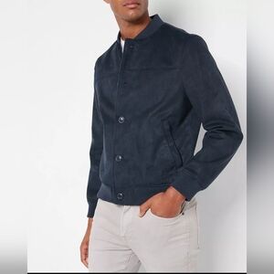New Men's Express Navy Faux Suede Jacket,  size L